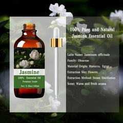 Jasmine Essential Oil 100ml - 100% Pure & Natural for Hair & Skin Care