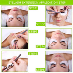 Eyelash Extension Gel Patches Kit with Transparent Cosmetic Bag