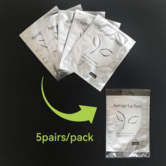Eyelash Extension Gel Patches Kit with Transparent Cosmetic Bag