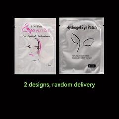 Eyelash Extension Gel Patches Kit with Transparent Cosmetic Bag