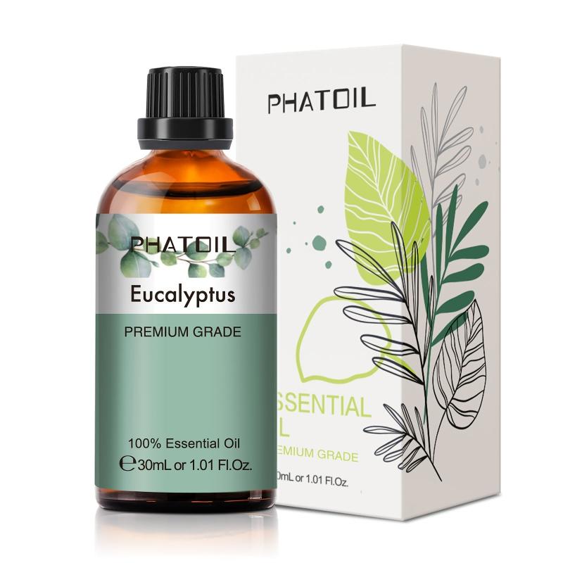 30ml Eucalyptus Essential Oil w/ Glass Dropper for Aromatherapy Diffusers