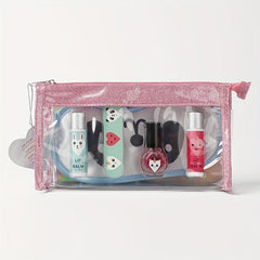 5pcs Travel Eye Mask Lipstick Nail Polish Nail Repair Tool Set