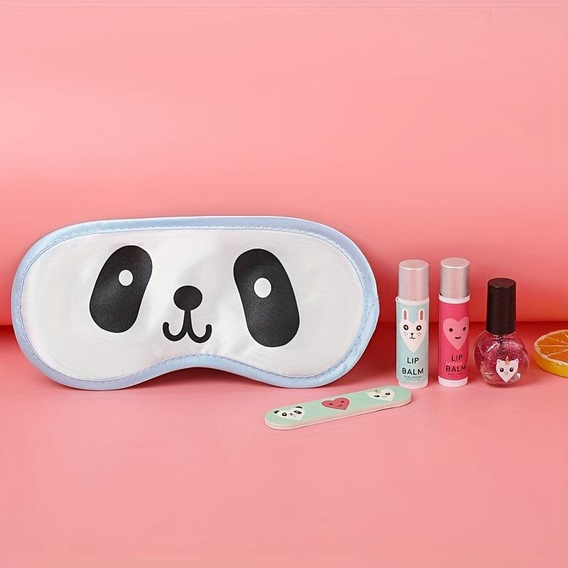5pcs Travel Eye Mask Lipstick Nail Polish Nail Repair Tool Set