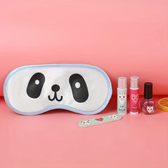 5pcs Travel Eye Mask Lipstick Nail Polish Nail Repair Tool Set