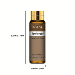 Sandalwood Essential Oil 10ml 100% Pure Aromatherapy Massage Bath Sleep
