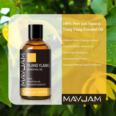 Ylang Ylang Essential Oil - Aromatherapy Diffusers Skin Care Massage - Soothe