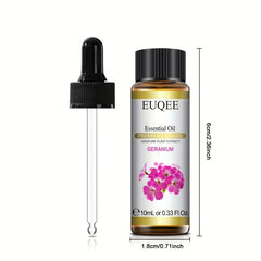 100% Natural Geranium Essential Oil 10ml - Relaxing Aromatherapy for Diffusers