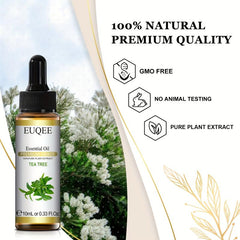 100% Pure Tea Tree Essential Oil 10ml for Diffusers Aromatherapy Massage Bath