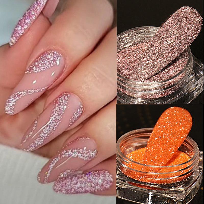 Reflective Diamond Nail Powder Glitter Dust Holographic Bright Party Nightclub