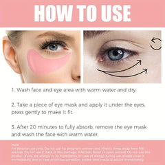 Pink Rose Eye Mask Reduces Fine Lines Dark Circles Moisturizes Skin
