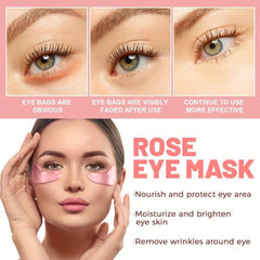 Pink Rose Eye Mask Reduces Fine Lines Dark Circles Moisturizes Skin
