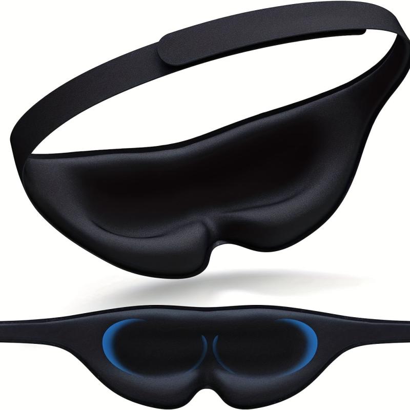 3D Contoured Sleep Mask for Men Women Adjustable Blindfold Eyeshade