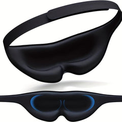 3D Contoured Sleep Mask for Men Women Adjustable Blindfold Eyeshade