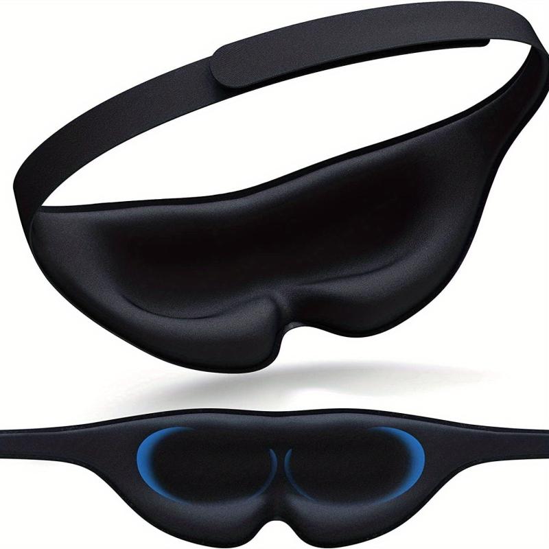 3D Contoured Sleep Mask for Men Women Adjustable Blindfold Eyeshade