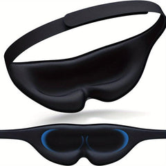 3D Contoured Sleep Mask for Men Women Adjustable Blindfold Eyeshade