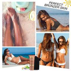 Organic Self Tanner Set with Tanning Mitt - Sunless Tanning Lotion