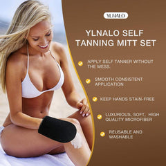 Organic Self Tanner Set with Tanning Mitt - Sunless Tanning Lotion