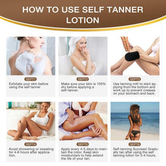Organic Self Tanner Set with Tanning Mitt - Sunless Tanning Lotion