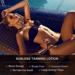 Organic Self Tanner Set with Tanning Mitt - Sunless Tanning Lotion