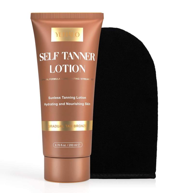 Organic Self Tanner Set with Tanning Mitt - Sunless Tanning Lotion