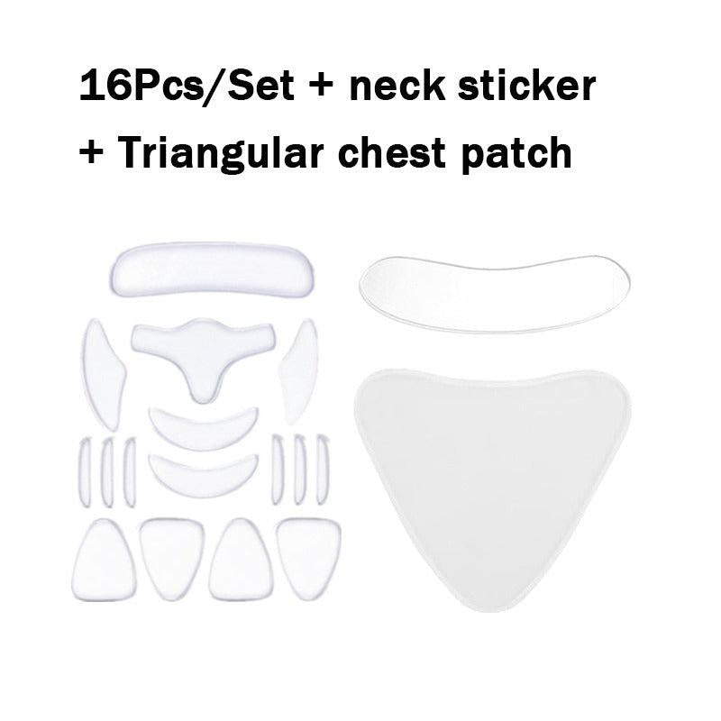 18pcs Silicone Wrinkle Diminishing Pad Face Neck Hand Care Patch