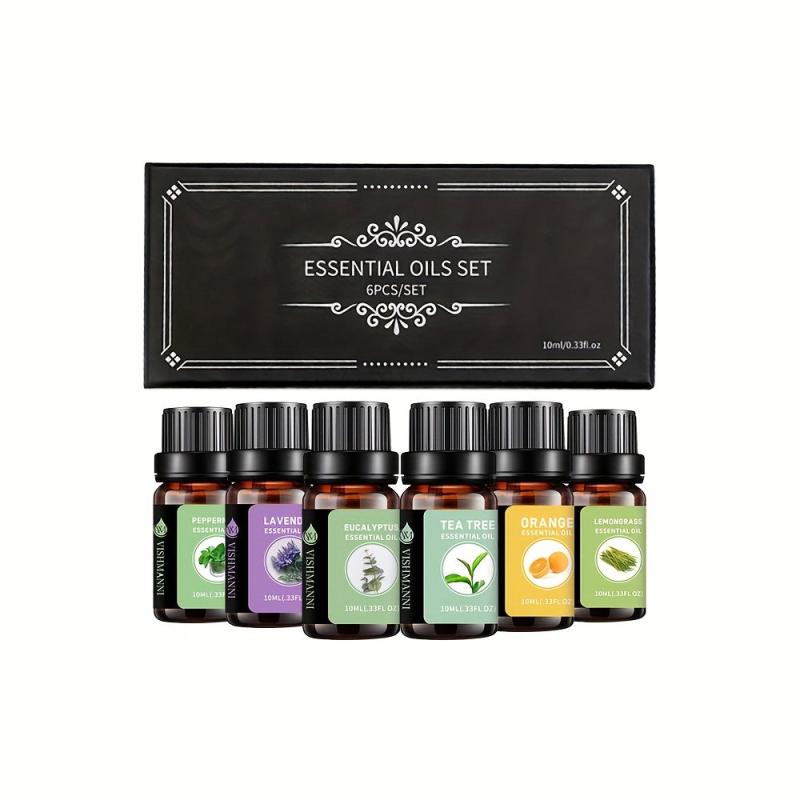 6 pcs Organic Essential Oils Gift Set Aromatherapy Kit Easter