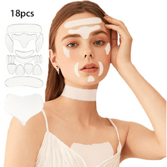 18pcs Silicone Wrinkle Patch Forehead Neck Chin Age-Resisting Lift Sticker