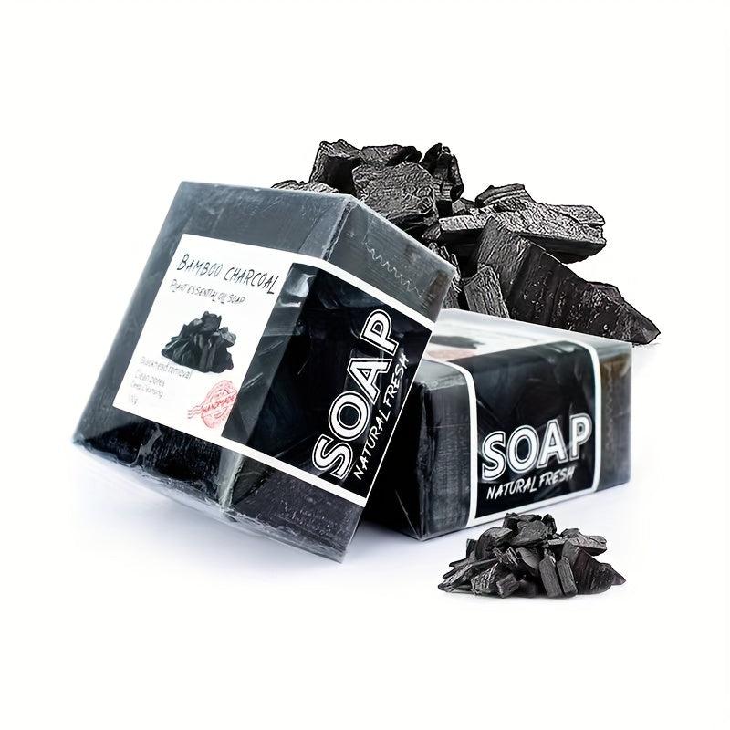 100g Bamboo Charcoal Essential Soap Deep Cleansing Pore Coffee Wormwood Bath Soa