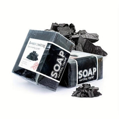 100g Bamboo Charcoal Essential Soap Deep Cleansing Pore Coffee Wormwood Bath Soa