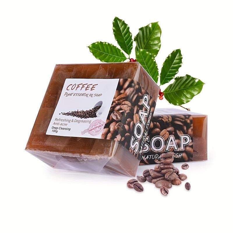 100g Bamboo Charcoal Essential Soap Deep Cleansing Pore Coffee Wormwood Bath Soa