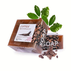 100g Bamboo Charcoal Essential Soap Deep Cleansing Pore Coffee Wormwood Bath Soa