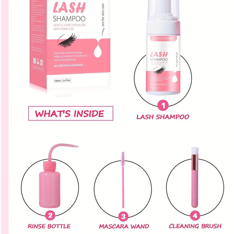Eyelash Shampoo Set for False Eyelashes
