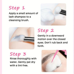 Eyelash Shampoo Set for False Eyelashes