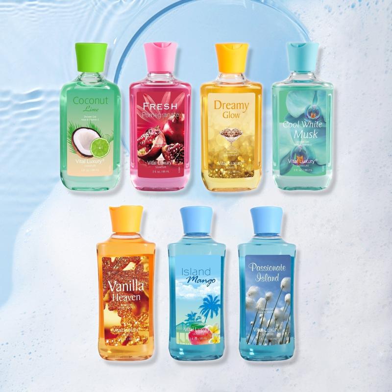 Shower Gel 88ml 3OZ Various Fragrances Body Wash Gentle Skin Care