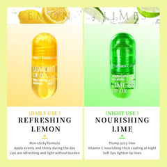Natural Lip Plumper & Lip Care Serum Lemon Lip Mask 0.26oz Day & Night