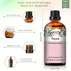 30ml Thyme Essential Oil for Aromatherapy Diffusers Humidifiers