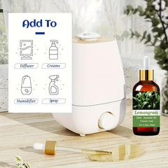 Lemongrass Essential Oil 100% Pure & Natural Care Hair Skin Massage Diffusers
