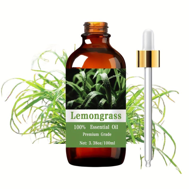 Lemongrass Essential Oil 100% Pure & Natural Care Hair Skin Massage Diffusers