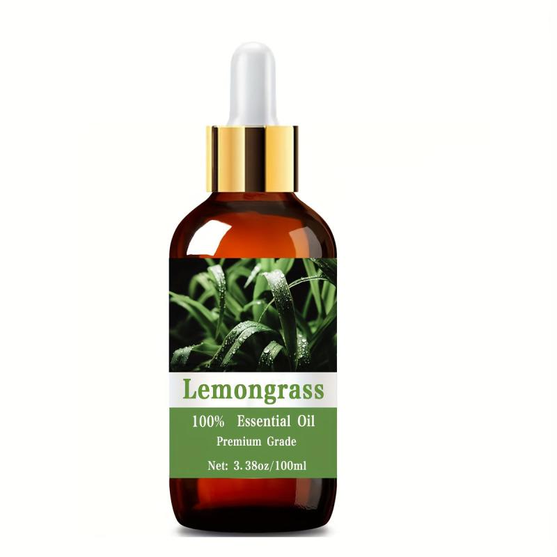 Lemongrass Essential Oil 100% Pure & Natural Care Hair Skin Massage Diffusers