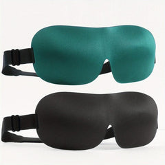 2 PCS 3D Blackout Side Sleeping Eye Mask Men's Women's Night Blindfold