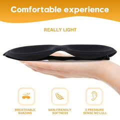 2 PCS 3D Blackout Side Sleeping Eye Mask Men's Women's Night Blindfold