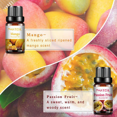 6pcs 10ml Fruity Essential Oil Set Passion Mango Strawberry Cherry