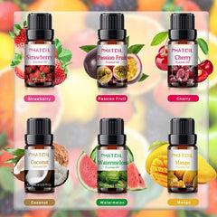 6pcs 10ml Fruity Essential Oil Set Passion Mango Strawberry Cherry