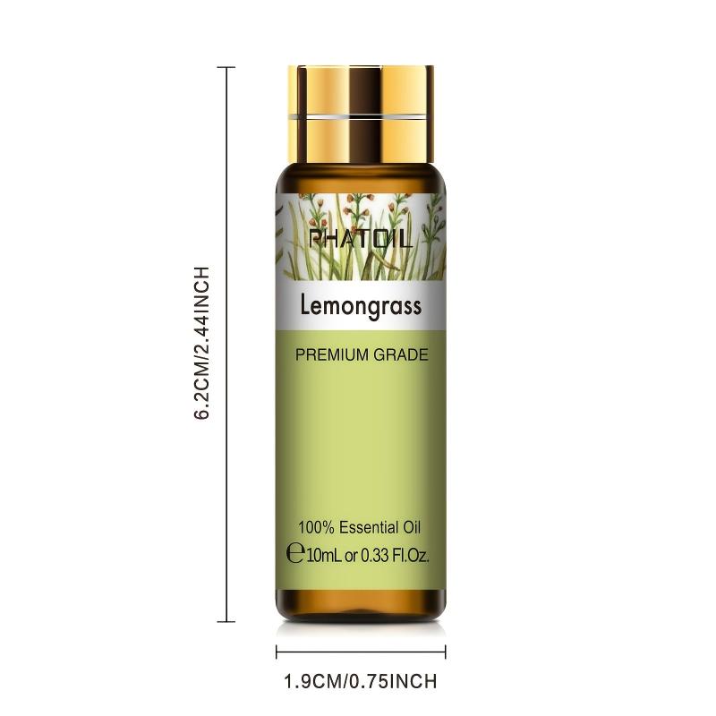 10ml Lemongrass Essential Oil for Aromatherapy & Massage
