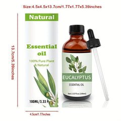 3.33oz Eucalyptus Essential Moisturizing Body Massage Oil