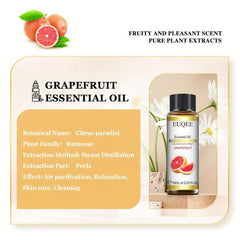 100% Pure Grapefruit Essential Oil 10ml - Aromatherapy Massage Bath Relaxation