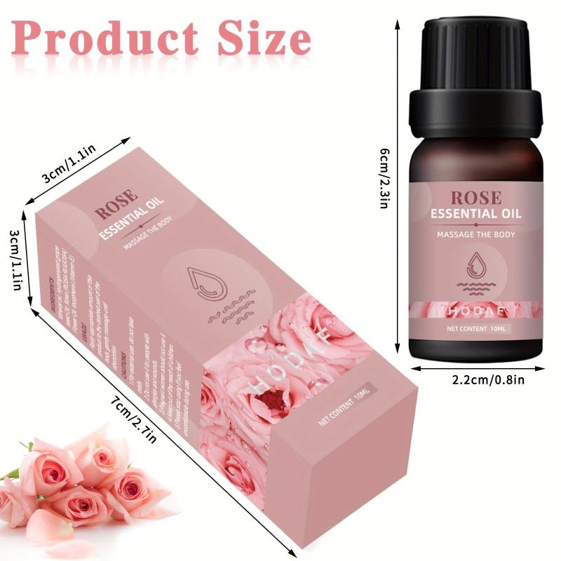 Rose Essential Oil 10ml Aromatherapy Massage Nourishes Skin Soothes Body