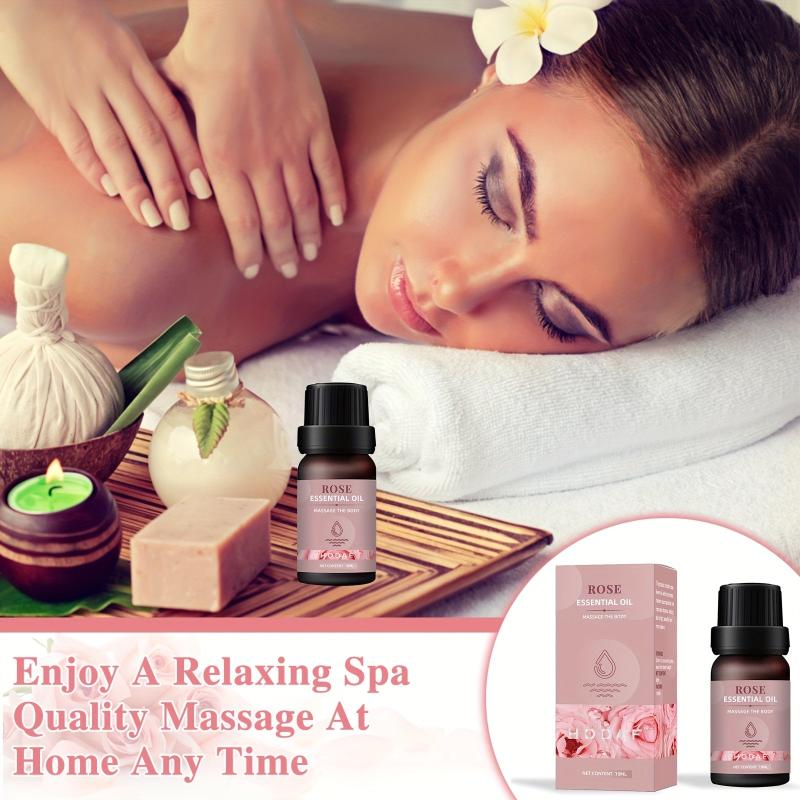Rose Essential Oil 10ml Aromatherapy Massage Nourishes Skin Soothes Body