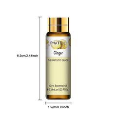 10ml Ginger Essential Oil - Aromatherapy, Skin Care, Massage