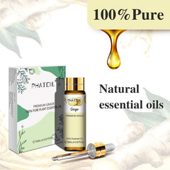 10ml Ginger Essential Oil - Aromatherapy, Skin Care, Massage